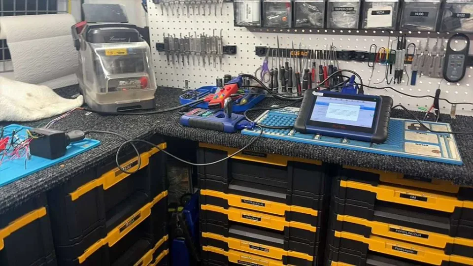 Inside Guardian Locksmith’s mobile workshop